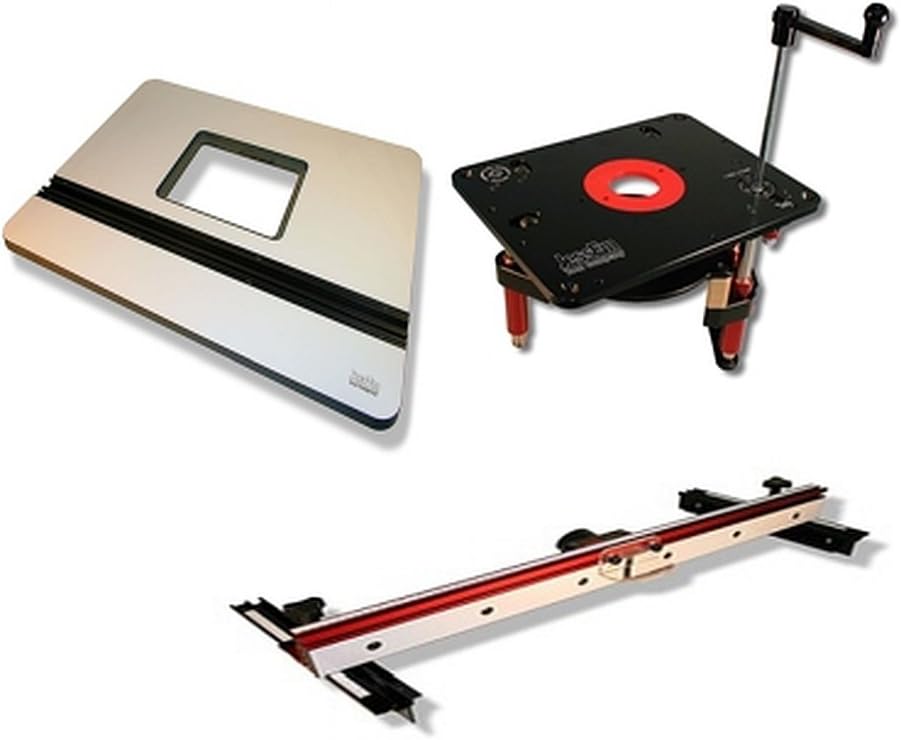 Jessem 02322 Rout-R-Lift Prestige Plunge Base Router Lift, Table and Fence Package