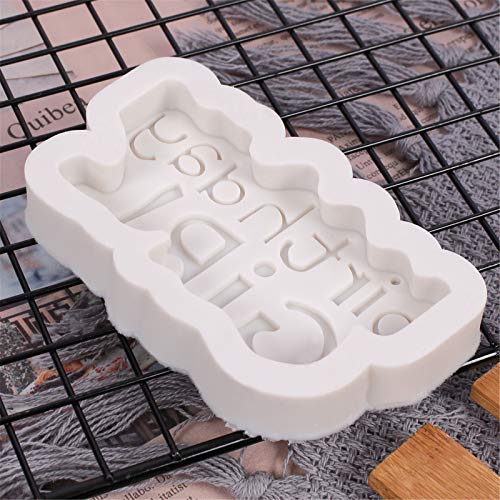 image for Yellsong Silicone Mold for Chocolate - Happy Birthday Mousse Cake Mold