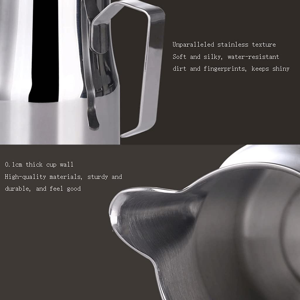 Dzbanek do spieniania mleka Duża pojemność Milk Frothing Dzbak Ze Stali Nierdzewnej Pożuter Kawa Espresso Maszyna Akcesoria Latte Art Barista Tools Poręczny (Rozmiar : 550ml)