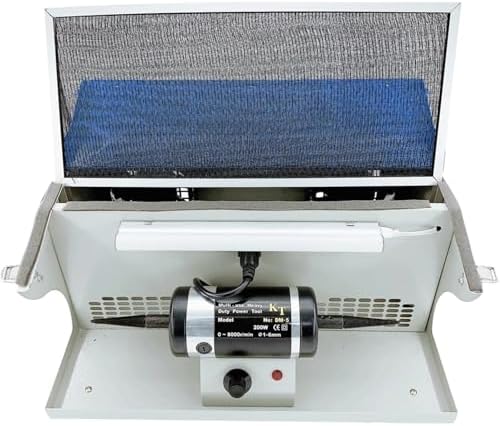Professional Jewelry Polisher with Dust Collector - Adjustable Speed Desktop Machine for Rock & Metal Buffing, Ideal for Jewelry Makers and Enthusiasts
