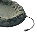 Farm Innovators FS-1 Four Seasons Outdoor Sand Coated Stone Like Heated Birdbath with Hidden Electrical Connection, 70 Watt, Gray