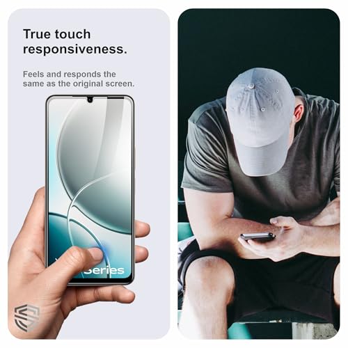 Image of Military-Grade Gorilla Tempered Glass For Vivo Y19, Y19e, Vivo T4 Lite and iQOO Z10 Lite (6.74 Inch) With Installation Kit | Edge to Edge Coverage | Black