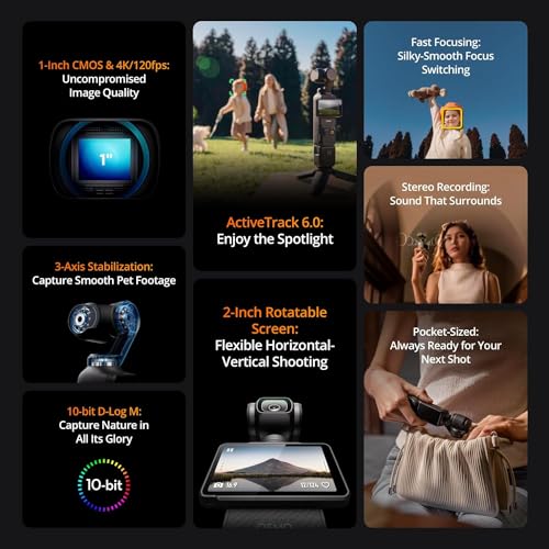Image of DJI Osmo Pocket 3 Gimbal Camera Creator Combo, Bundle with 64GB Memory Card, Card Reader (Creator Combo Bundle)