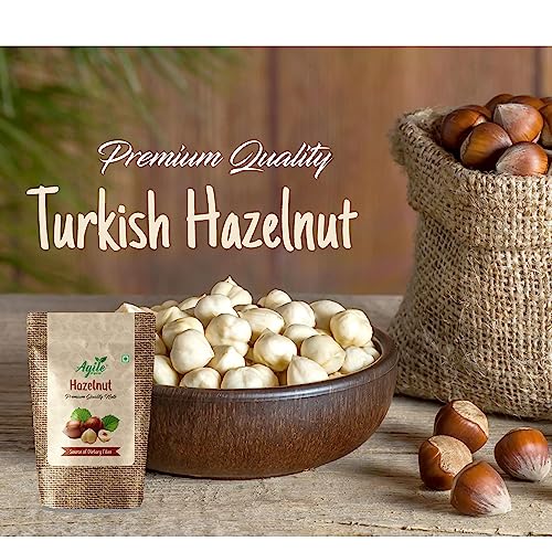 Image of Agile Organic Turkish Hazelnut 2kg - | Imported Nuts | Rich in Nutrients | Jumbo Sized | Exotic Nuts (Hazelnut 2000 gram) (2 kg)