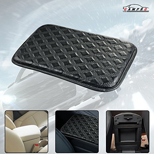 GAMPRO Luxury PU Soft Leather Car Center Console Cushion(30×20×2cm) Vehicle Seat Cushions Armrest Pillow Pad for Car Motor Auto Vehicle, Raises Your Center Console.(Black) - Thumbnail 3