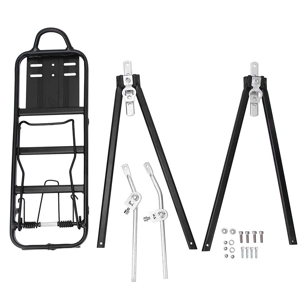 Porte-vélos Arrière Réglable, Porte-Bagages Universel, capacité de 35kg, avec Matériau en Alliage pour Roues de 24 à 28 Pouces