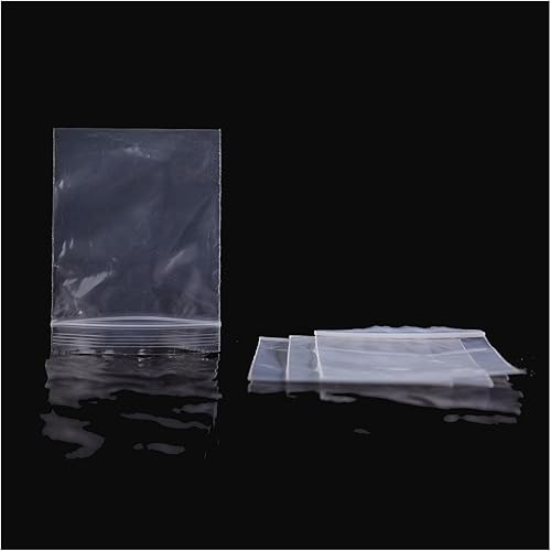 Miniatura 10 de Mini bolsas de plástico, 400 bolsas de almacenamiento transparentes reutilizables con cremallera de 1.5 x 1.5 pulgadas para joyas, dulces, monedas