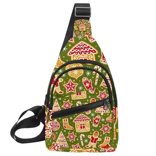 Sac à bandoulière pain d'épice brillant vert : imperméable et léger pour la randonnée