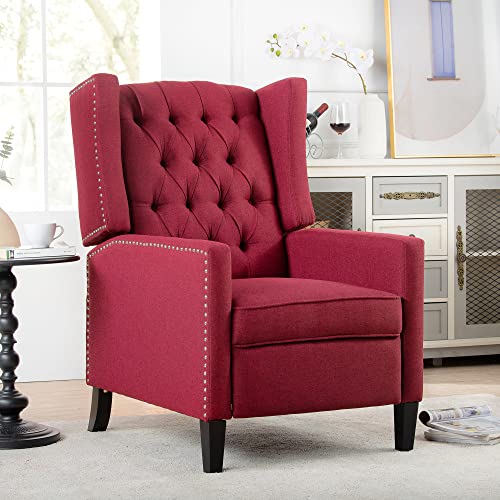 Sillón Reclinable Ajustable Rojo Vino miniatura 1