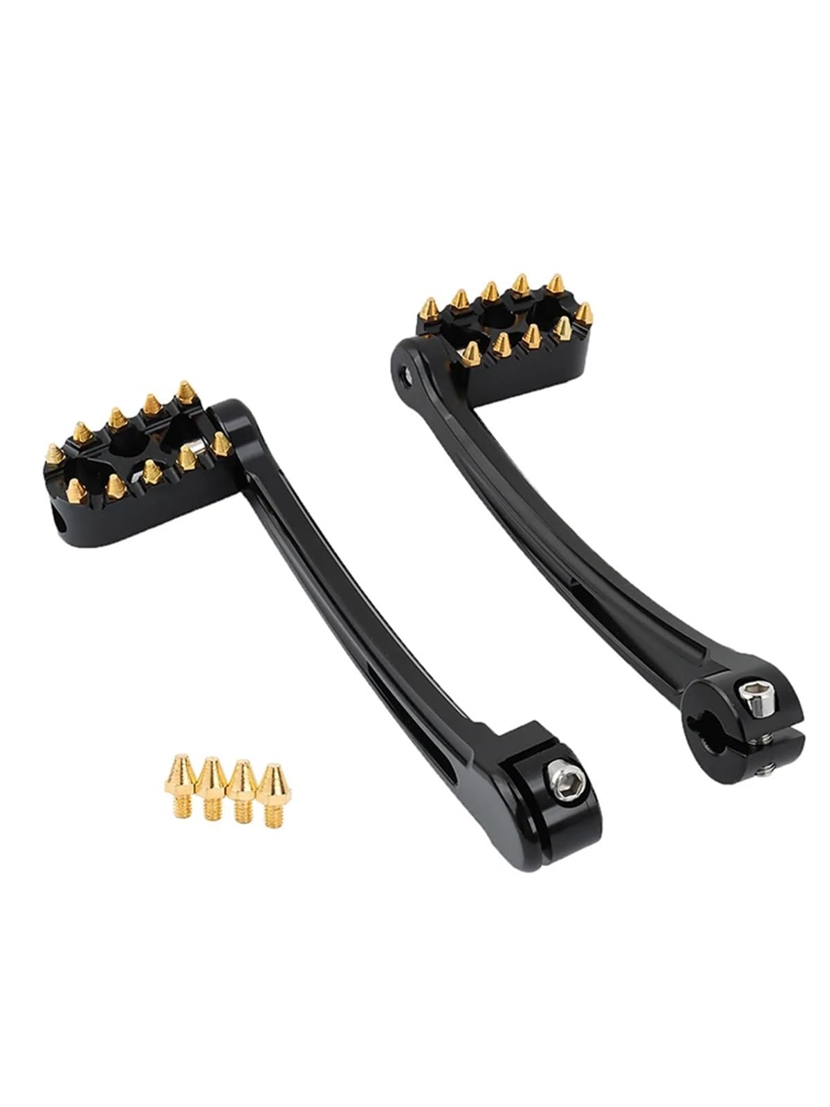 Xinqqdc Black Gold Shift Peg Motorcycle Heel Toe Shift Lever Gear Shifter Pegs Fit For Harley Touring Road King Street Electra Glide Softail Trike Metal Gear Shifter Shift Lever(Black Gold)
