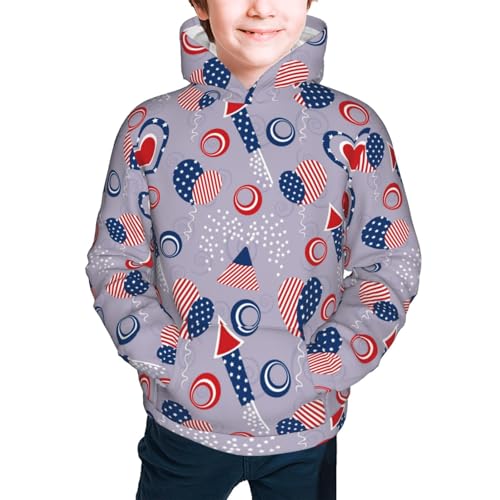 Independence Day Kid Hoodies Boys Sweatshirts Girls Pullover with Pocket3