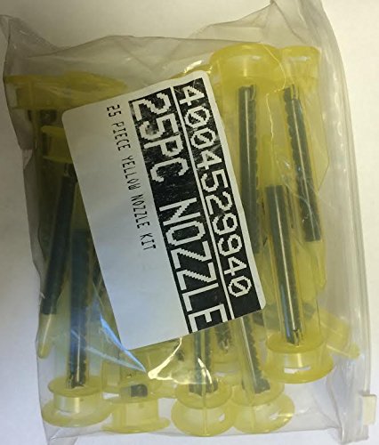 Touch N Seal 25 Pack Fan Nozzles for Spray Foam Insulation - Yellow