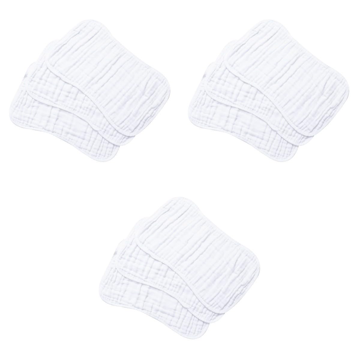 ibasenice 3st Handtücher Babylätzchen Milchspuckunterlage Aufstoßen Lätzchen Baby Spuckkissen Baby Schulterpolster Taschentuch Handtuch Babyschal Neugeboren Weiß