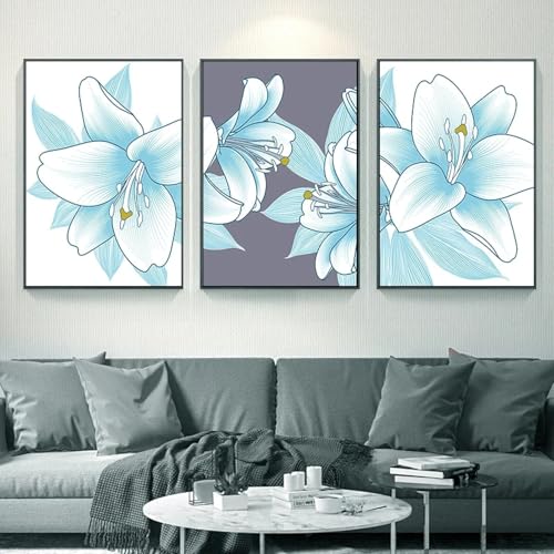 Affiches et impressions sur toile décoration murale salon moderne et peinture de fleurs