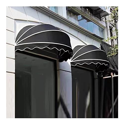 Auvent extérieur pliable noir pour store de balcon et terrasse