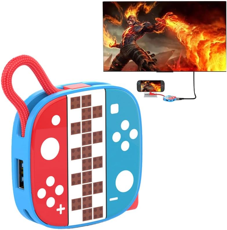 Switch 2 Dock, Switch 2 Dock for 2, TV Connection Output, New Model, USB Hub, HDMI 4K, 60Hz/USB 3.0/PD100W, Game Console, HD Conversion, TV/Table Mode, 3-in-1, Lightweight, Mini Dock, Convenient to