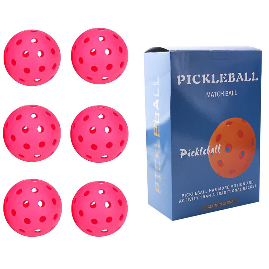 Set Di 4 Racchette Da Pickleball Amoswiz In Legno Di Tiglio, Con 4 Palline Rosa, Borsa, Per Interni Ed Esterni, Regalo Per Uomo E Donna - 2