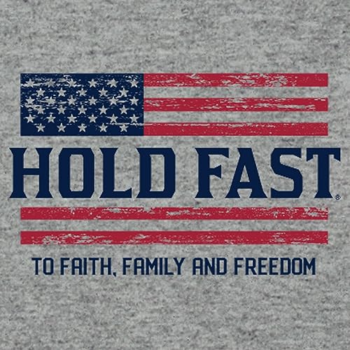 Hold Fast Mens Hooded Sweatshirt - 2 Color Flag - Athletic Heather2