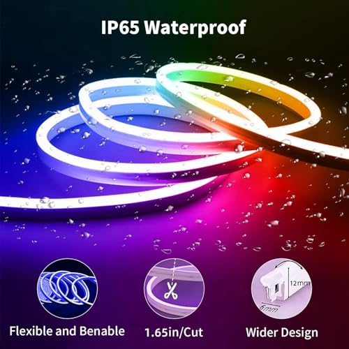 Tira de luz LED RGB Neon flexible 5 metros resistente al agua miniatura 3