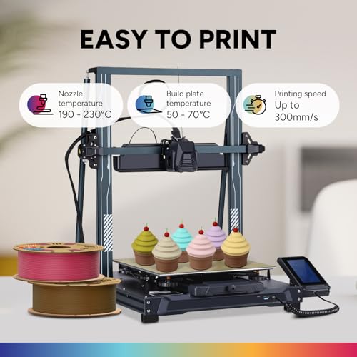 Image of OVERTURE Matte PLA 3D Printer Filament 1.75mm, Matt Surface & Low Warping Filament 1kg Spool (2.2 lbs), Accuracy + /- 0.02 mm, Fit Most FDM Printers (Matte Pastel Red)