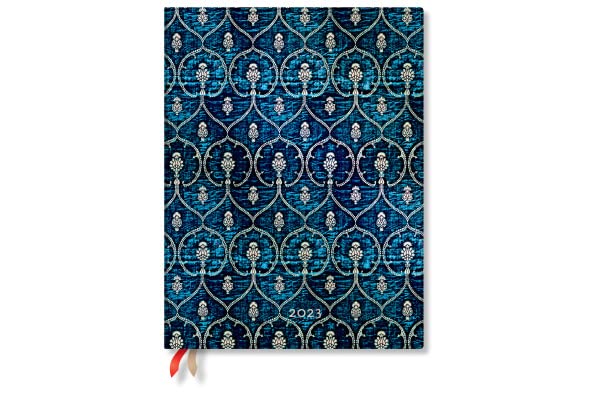 Paperblanks12 Month Calendar 2023 Velvet Blue Horizontal Ultra (180 × 230 mm)