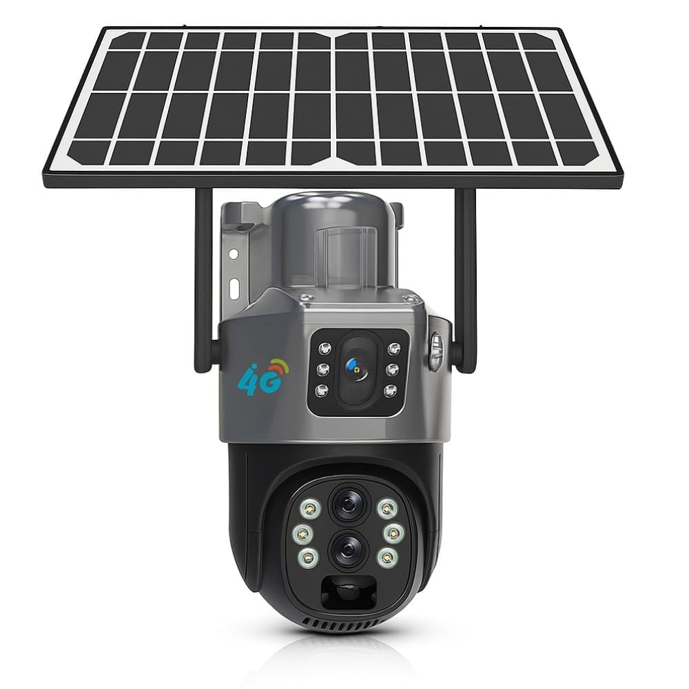 securinnov 6MP Solar Powered 4G SIM PTZ Security Camera with Dual Lens | 360° Rotation Pan Tilt | Color Night Vision| Weather Resistance CCTV Camera | Wireless Dual Lens Solar Camera with Mobile App-image-19