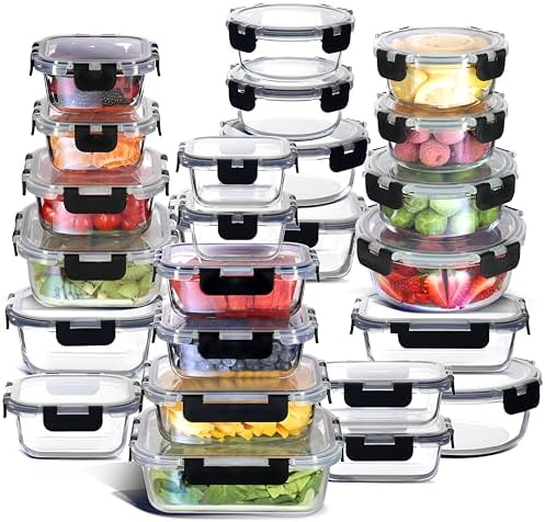 Nestl 48pc (24 Airtight, Freezer Safe Food Storage Containers and...