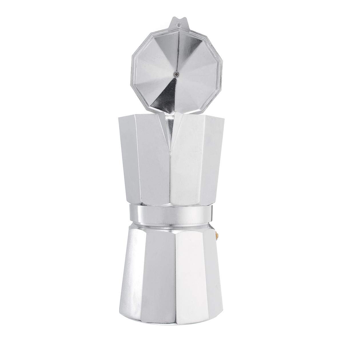 KingLan 3/6/9/12 Tazas Aluminio Espresso Moka Percolator Cafetera Portátil Stovetop Home DIY -600Ml