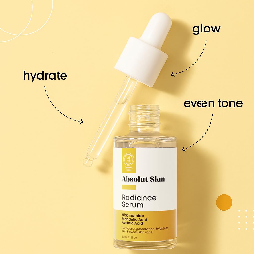 AbsolutSkin Radiance Serum – Azelaic Acid & Niacinamide Glow Serum – Hydrating, Brightening, and Anti-Aging Formula – 30ml - Image 4