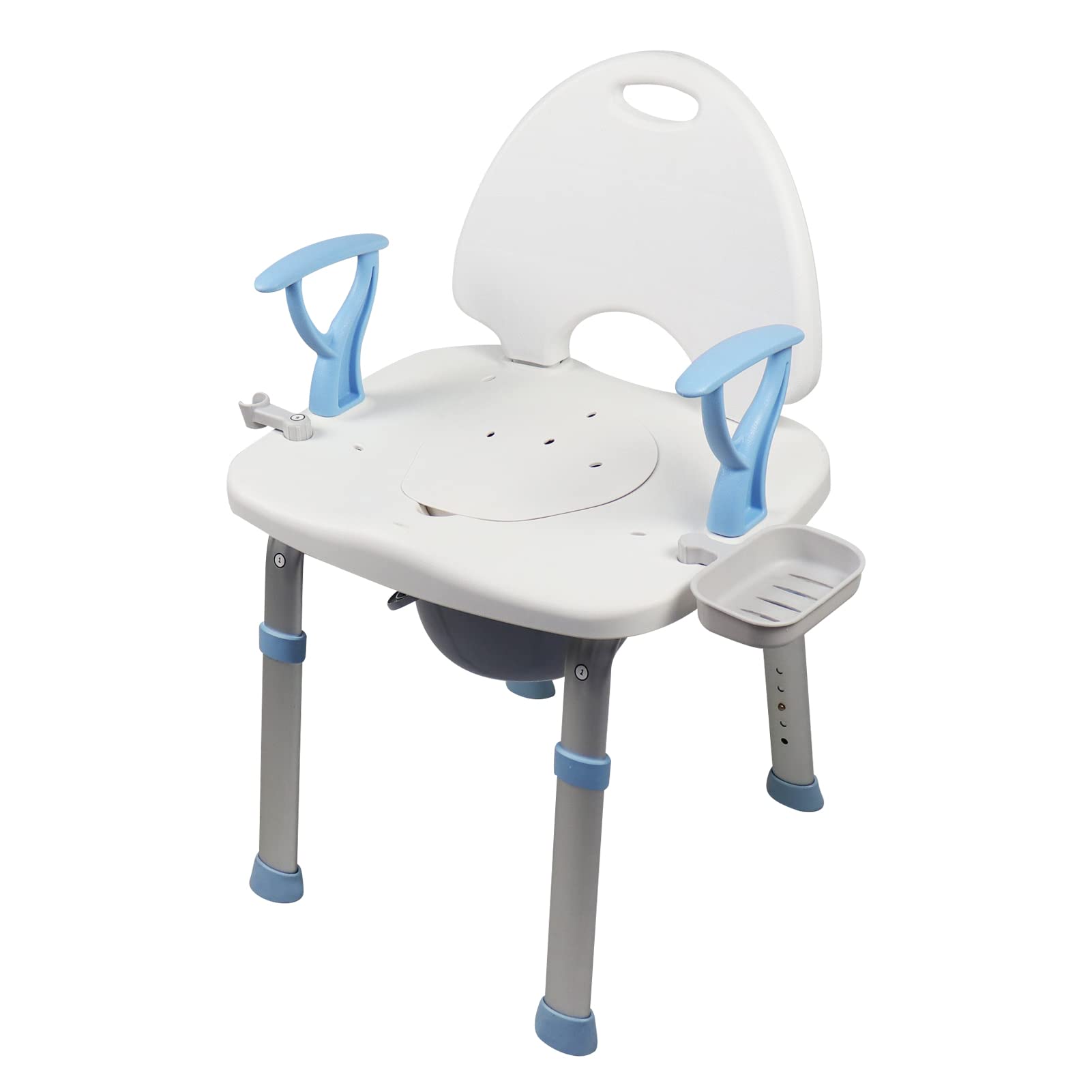 Buy 2 in 1 450lbs Shower Chair for Inside Shower Bath Seat with Commode ...