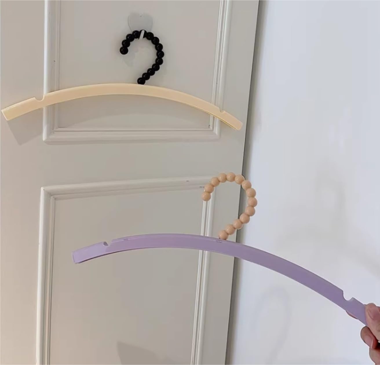 Grucce Appendiabiti Appendiabiti da Viaggio Portatili in Plastica Antiscivolo 5 Pezzi per Dormitorio Gruccie(Purple)