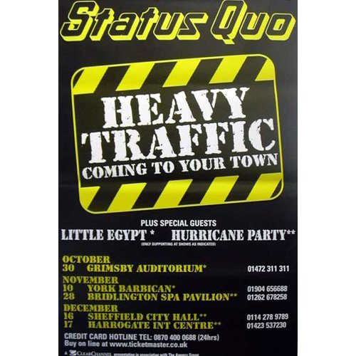 Affiche Status Quo poster album Heavy Traffic 100x150 cm decoration murale musique