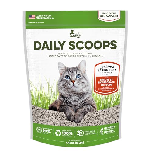 Cat Love Daily Scoops Litière papier chat, 5.45 kg