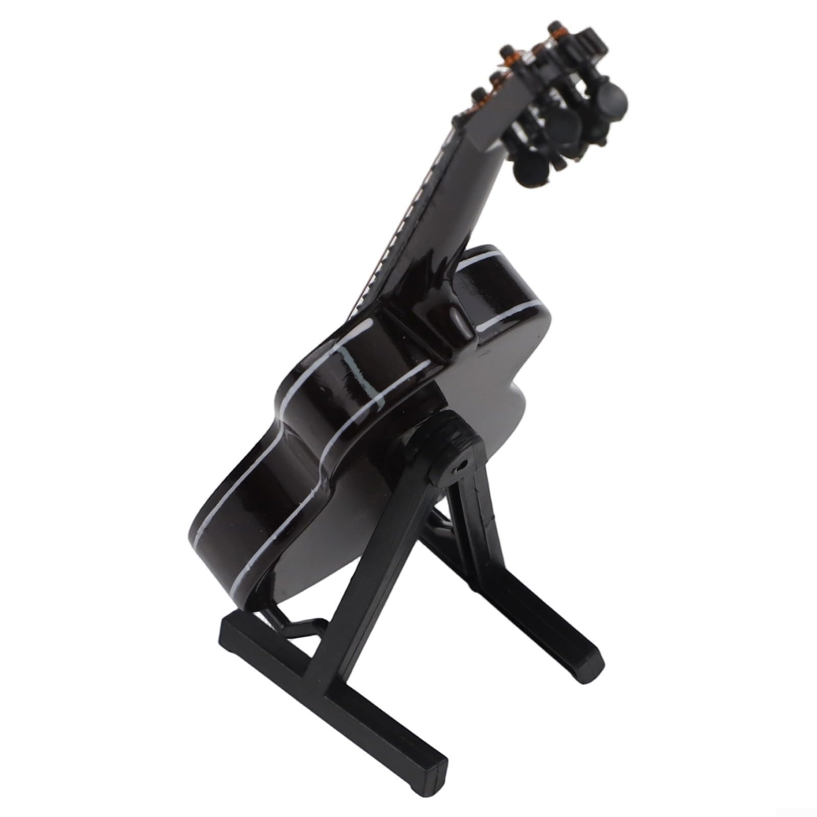 Réplique miniature de guitare classique en bois massif avec support pour bibliothèque, bureau ou meuble mural (bois)