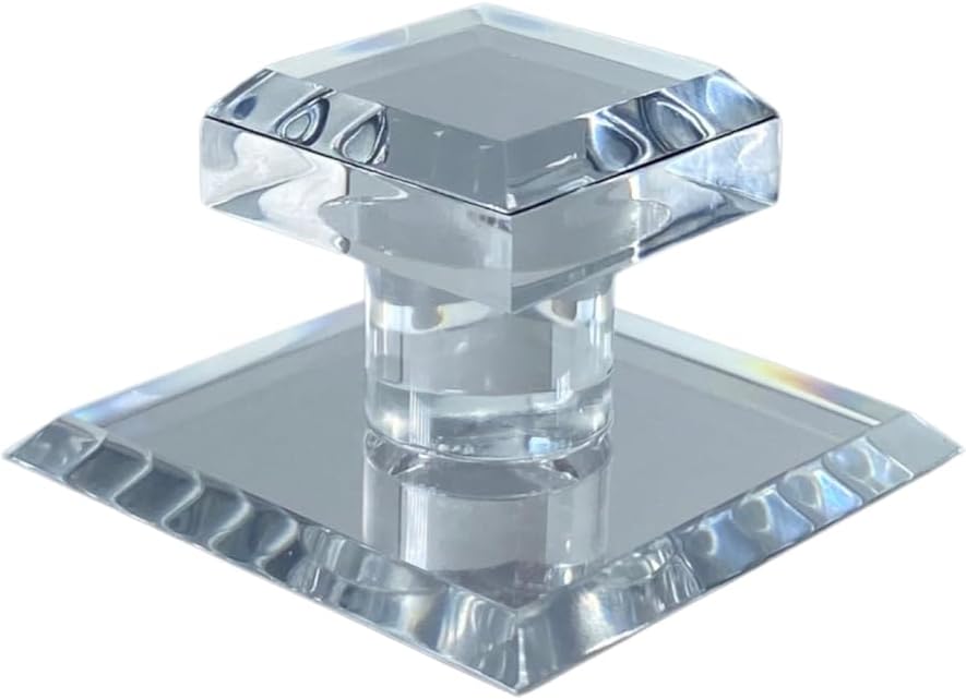 Clear Acrylic Stick-On Mirror Knob - 1-3/4" Square