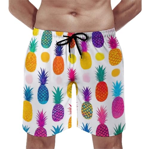 Beach Bathing Suit for Men, Quick Dry Mesh Lining Swim Trunks with Pocket Board Shorts with Drawstring4