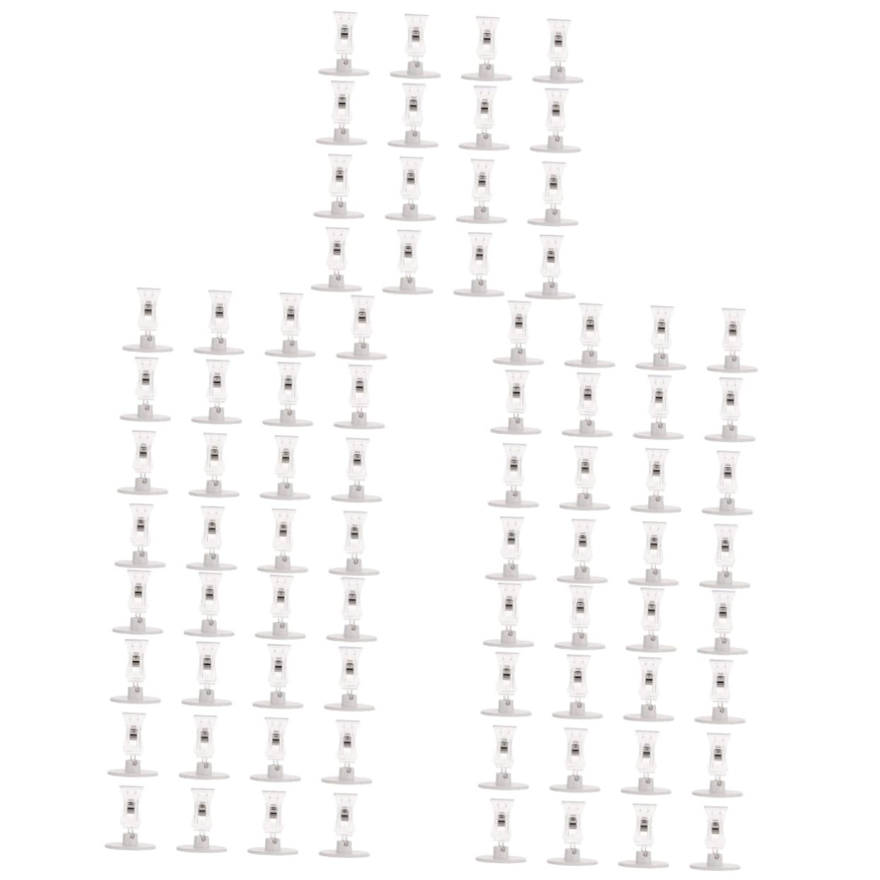 Housoutil 5 Set Clip Pubblicitari Rotabili Per E Supporti Trasparenti Per Menu Foto E Cartellini Pratici E Compatti Per Negozi E Supermercati 16 Pezzi * 5
