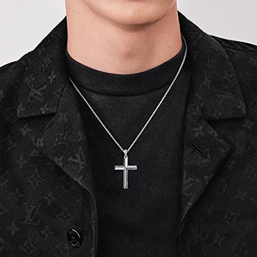 PRAYMOS Cross Necklace for Women Men 925 Sterling Silver Simple Dainty Cross Necklace Women Christian Religious Jewelry Gifts4