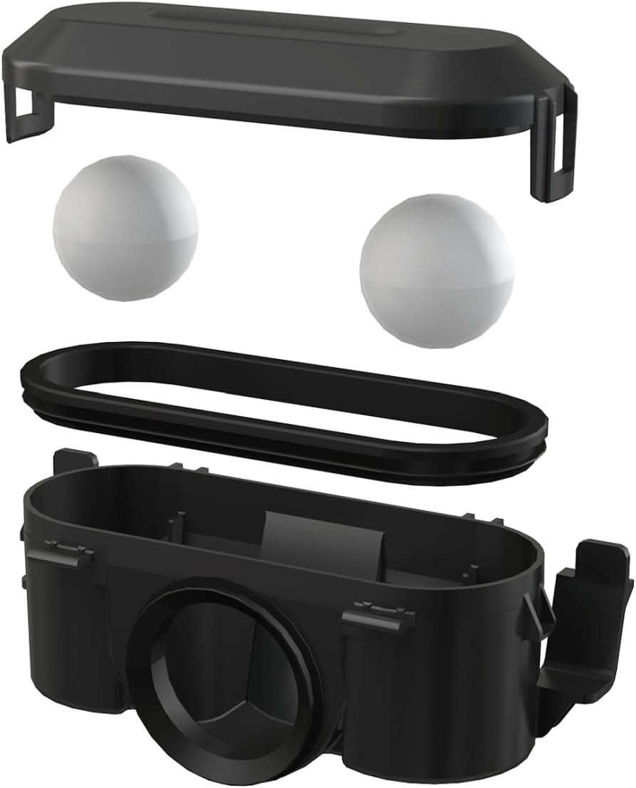 AlcaPlast P065 Replacement Siphon for Drain Channel APZ 8 9 10, Black, White