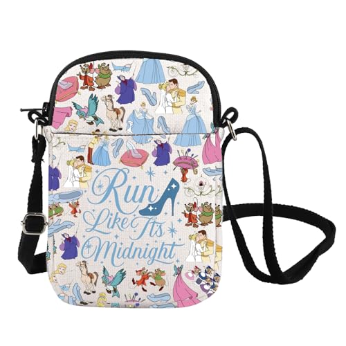 Fairy Tales Carry On Bag Princess Run Like It's Midnight Inspire Crossbody Bag WDW Trip Gift Princess And Mouse Fan Handbag