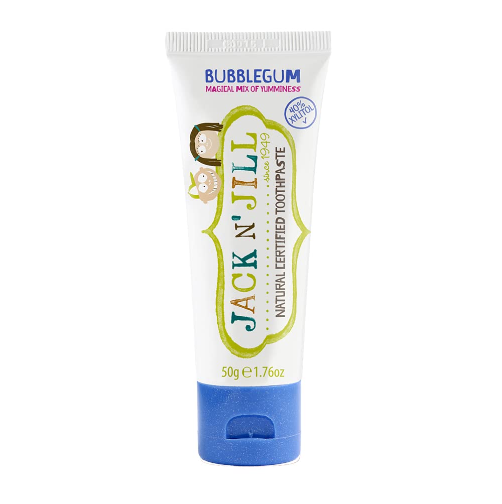 Jack N' Jıll Jack N Jill Doğal Sertifikalı Bebek/Çocuk Diş Seti (Fil&Dino Diş Fırçası + Sakız Aromalı Diş Macunu 50G)