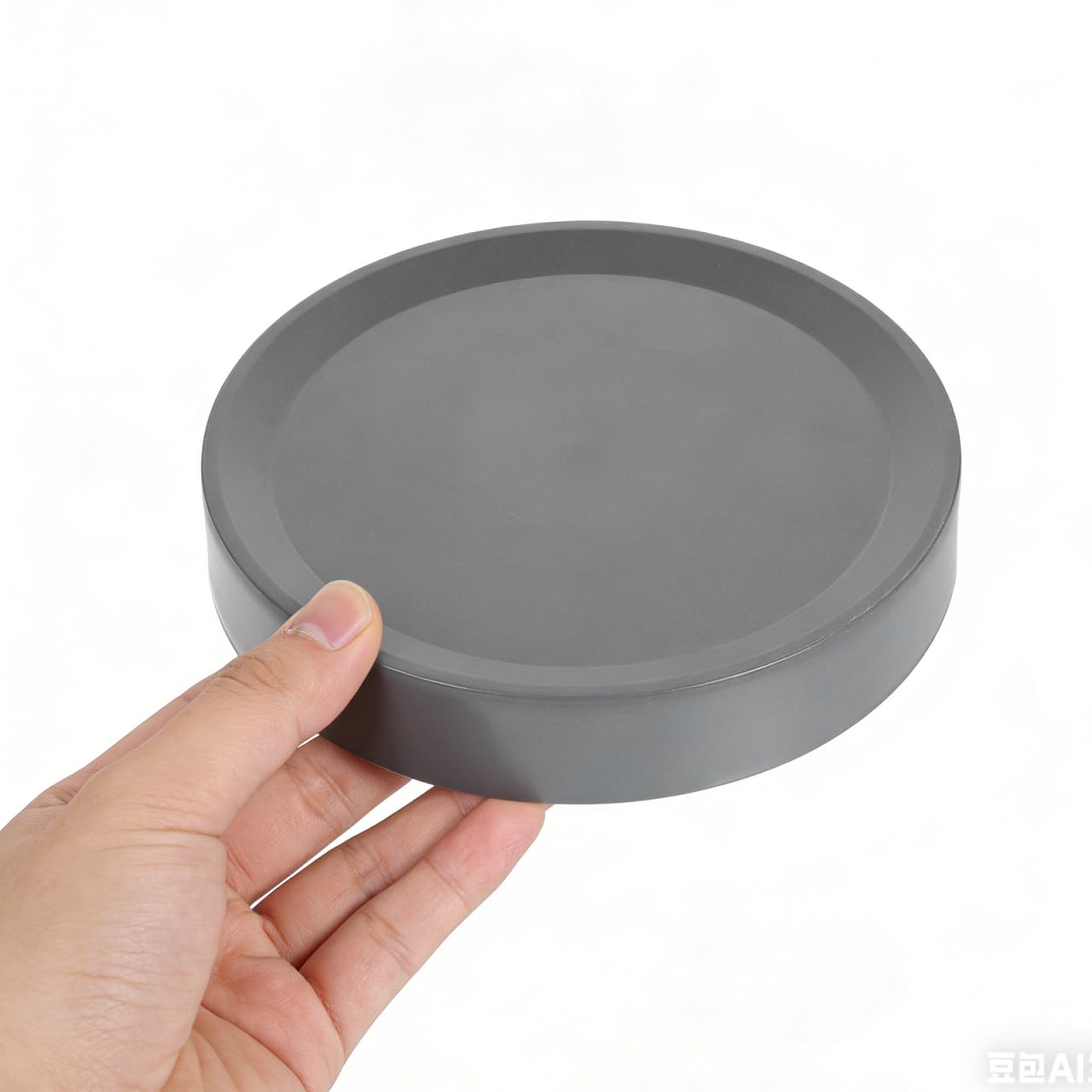 DOITOOL Support Pot De Fleur à roulettes Invisibles - Plateau Roulant avec Soucoupe IntéGréE - Socle Chariot Gris Noir pour ExtéRieur Et IntéRieur - Repose Plante Lourd Base Mobile