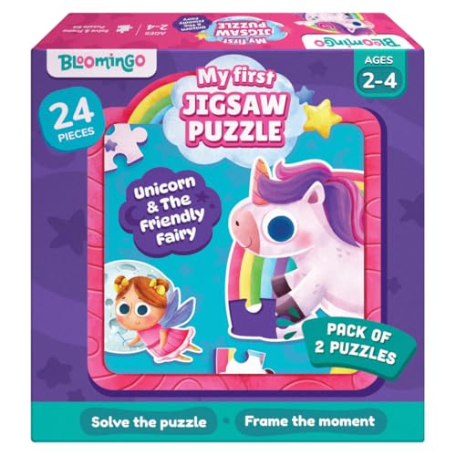 Image of Bloomingo Puzzle Kit - My First Jigsaw Puzzle - Unicorn & The Friendly Fairy - Jigsaw Puzzle for Kids (2-4 Years) 20+ Jigsaw Pieces