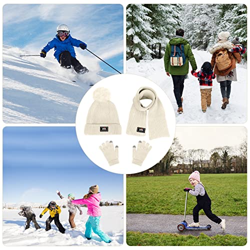 Openfly Kids Winter Beanie Hat Scarf Gloves Set For 2-7 Years Old Boys Girls Winter Knit Warm Fleece Lined Kids Hat Scarf Gloves #TOP6