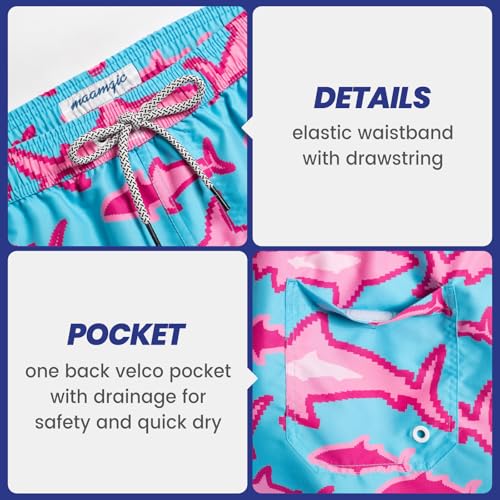 Image of maamgic Mens Swim Trunks 5 Inch with Mesh Liner Breathable for Beach