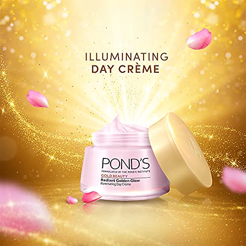Image of Pond's Bright Beauty Spot-less Glow Serum, Infused with Hyaluronic Acid, Vitamin B3, Gluta-Boost-C, 30ml & Pond's Gold Beauty Day Cream 50 g