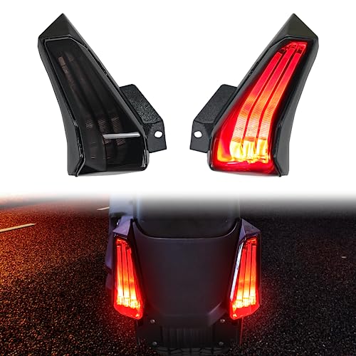 CPOWACE Tail Light for Ryker 600 900, LED Smoked Black Taillight Brake Light Compatible with Can-Am Ryker 600 900 & Ryker Rally 2019-2024 Accessories Replace #710005284, 710005285 (2PCS)