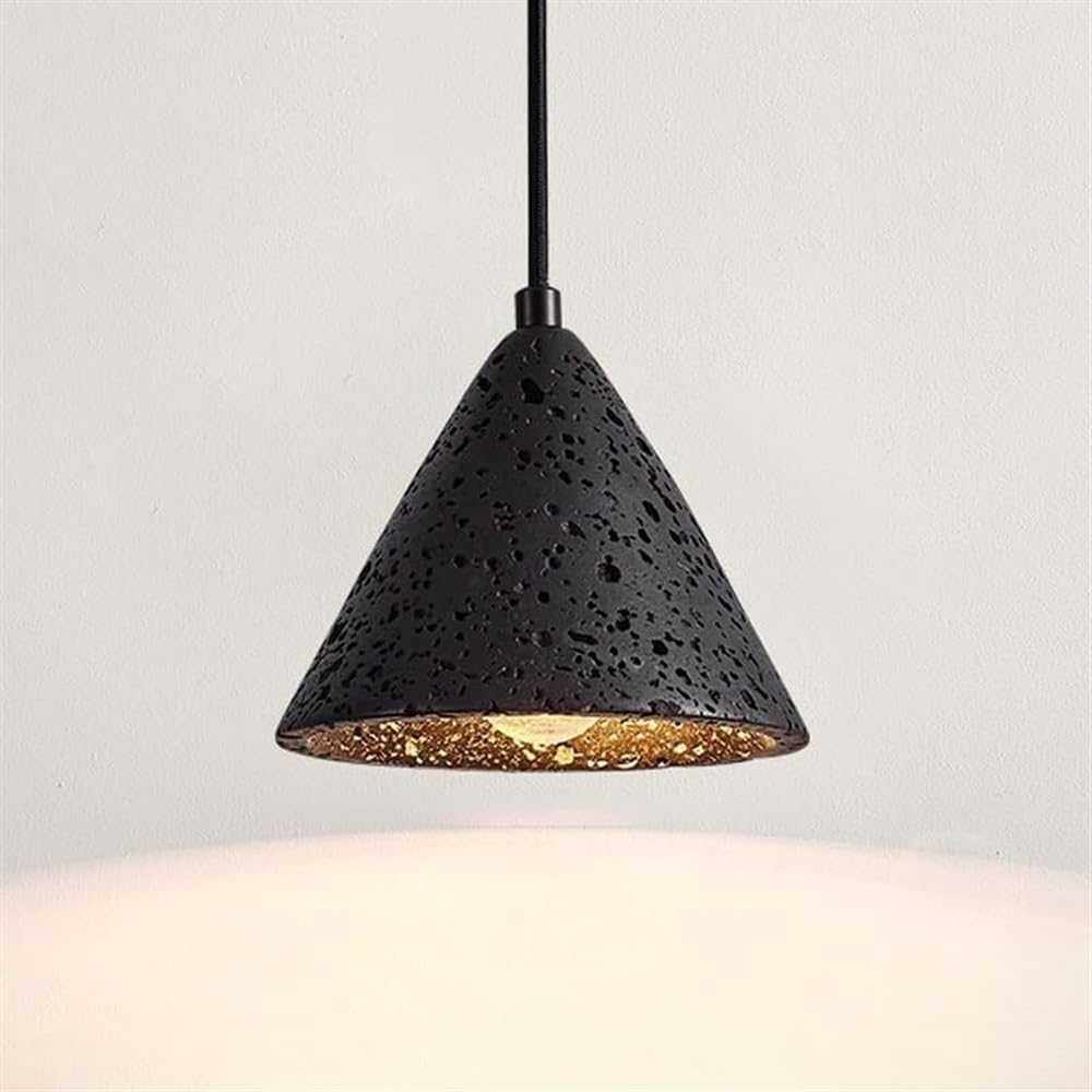 Lustre moderne en marbre noir avec douille E26 réglable pour éclairage de chambre et cuisine