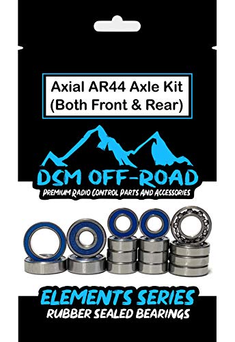 Axial AR44 Front and Rear Axle Bearing Kit Set (16 Bearings) Fits SCX10 II and Wraith 1.9