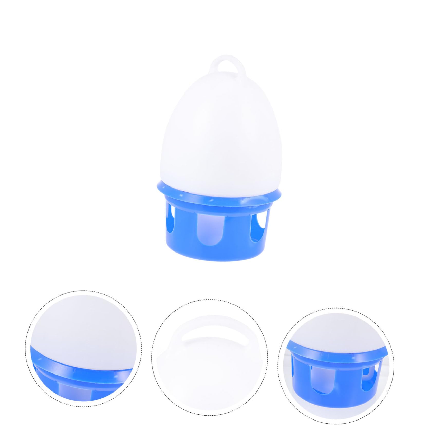 Abreuvoir pour Pigeons à Boire Autonome, PVC Bleu, Rond, 1 Pièce